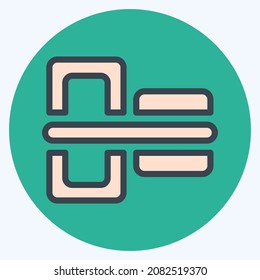 Icon Vertical Align Center - Color Mate Style,Simple illustration,Editable stroke,Design template vector, Good for prints, posters, advertisements, announcements, info graphics, etc.