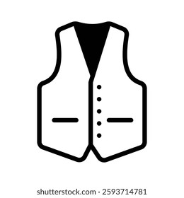 Icon of a vest for layering or formal wear