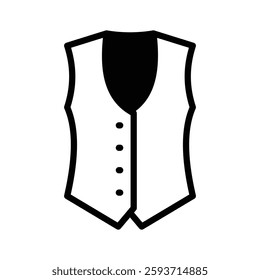 Icon of a vest for layering or formal wear