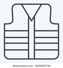 Icon Vest. related to Skating symbol. line style. simple design illustration