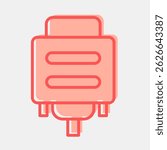 Icon vga. Computer components elements. Icon in two tone style.