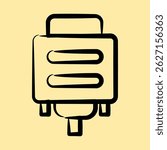 Icon vga. Computer components elements. Icon in hand drawn style.