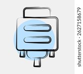 Icon vga. Computer components elements. Icon in color spot style.