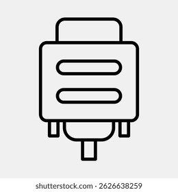 Icon vga. Computer components elements. Icon in line style.