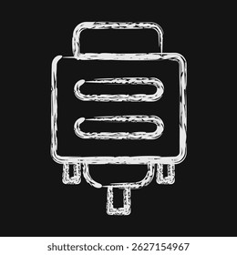 Icon vga. Computer components elements. Icon in chalk style.