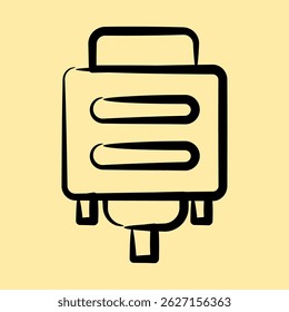 Icon vga. Computer components elements. Icon in hand drawn style.