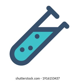 vial de icono con estilo de línea rellena y color azul