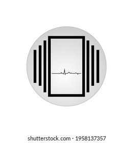 icon vibrate vector isolated on white background. illustration