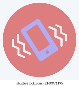 Icon Vibration mode. suitable for Mobile Apps symbol. color mate style. simple design editable. design template vector. simple symbol illustration
