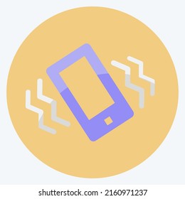 Icon Vibration mode. suitable for Mobile Apps symbol. flat style. simple design editable. design template vector. simple symbol illustration