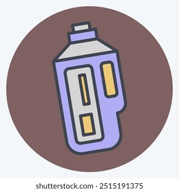 Icon Vibrometer. related to Measuring symbol. color mate style. simple illustration