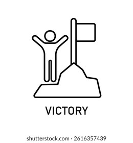Icon a victory, isolated against a clean background.
