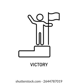 Icon a victory, isolated against a clean background.