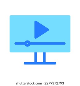 icon video ad, advertising video, Live streaming, play. editable file and color