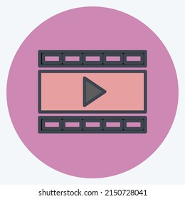 Animación de vídeo de iconos. adecuado para el símbolo IT Services. estilo mate de color. diseño simple editable. vector de plantilla de diseño. ilustración de símbolo simple
