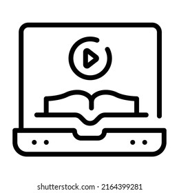 Icon of video book doodle design 

