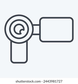 Icon Video Camera. related to Skating symbol. line style. simple design illustration