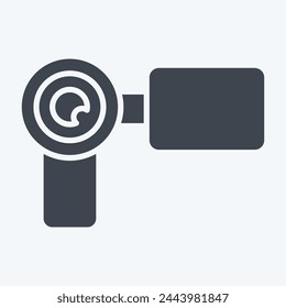 Icon Video Camera. related to Skating symbol. glyph style. simple design illustration