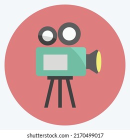 Icon Video Camera. suitable for Wedding symbol. flat style. simple design editable. design template vector. simple symbol illustration