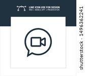 icon video chat graphic design single icon vector illustration