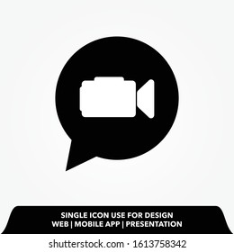icon video chat graphic design sign icon vector illustration