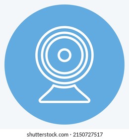 Comunicación de vídeo de iconos. adecuado para el símbolo IT Services. estilo ojos azules. diseño simple editable. vector de plantilla de diseño. ilustración de símbolo simple