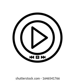 icon video. Video icons with trendy style lines. vector illustration. 02