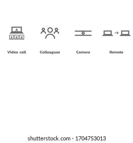 Icon of Video Meetings Call.