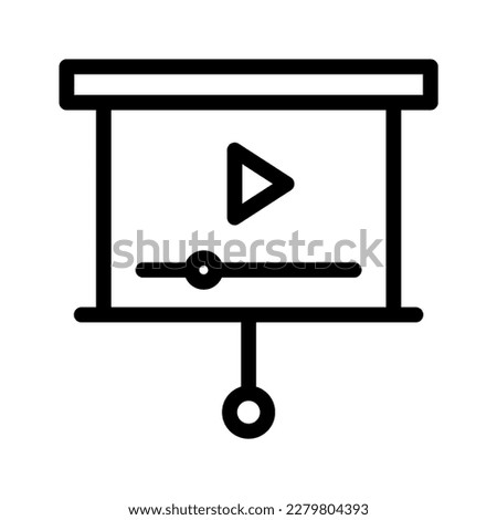 icon video presentation. editable file and color, vector icon illustration.
