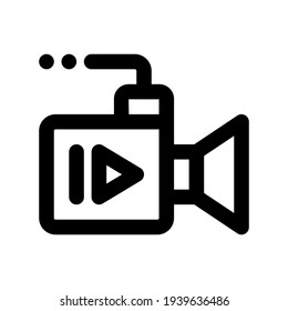 Icon Video With Style Single Glyph