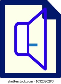 icon video and technology and electric speaker