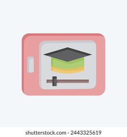 Icon Video Tutorial. related to Learning symbol. flat style. simple design illustration