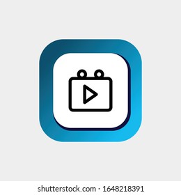 Icon Video Vector Line Art, Videos Icon, Cinema Icon