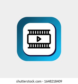 Icon Video Vector Line Art, Videos Icon, Cinema Icon