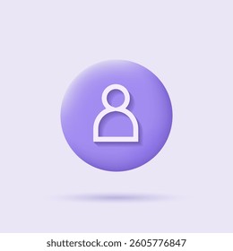 Icon Videocall. Web app ui display template. 3d User Button for mobile, computer, laptop. Vector illustration.