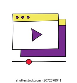 El icono de un reproductor de vídeo 