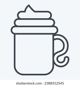 Icon Viennese Coffee. related to Coffee symbol. line style. simple design editable. simple illustration