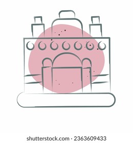 Icon Vientiane. related to Capital symbol. Color Spot Style. simple design editable. simple illustration