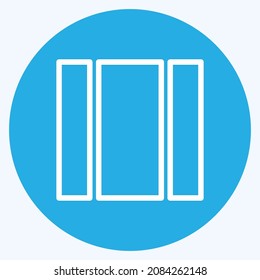 Icon View Column - Blue Eyes Style - Simple illustration,Editable stroke,Design template vector, Good for prints, posters, advertisements, announcements, info graphics, etc.