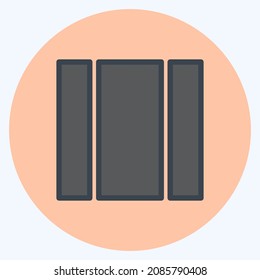 Icon View Column - Color Mate Style - Simple illustration,Editable stroke,Design template vector, Good for prints, posters, advertisements, announcements, info graphics, etc.