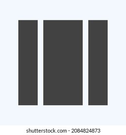 Columna de la vista de iconos - Estilo de glifo - Ilustración simple,Accionamiento editable,Vector de plantillas de diseño, Buena para impresiones, carteles, anuncios, anuncios, gráficos de información, etc.