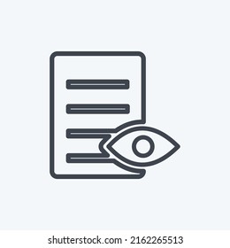 Icon View Document. suitable for User Interface symbol. line style. simple design editable. design template vector. simple symbol illustration