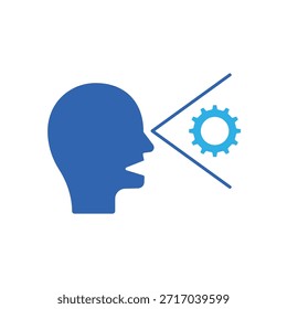 Icono de un punto de vista, aislado contra un fondo limpio.