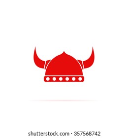 Icon viking helmet.