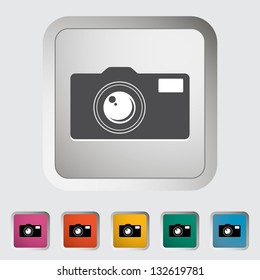 Icon vintage camera. Vector illustration.