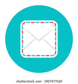 
Icon of vintage postage in flat rounded style