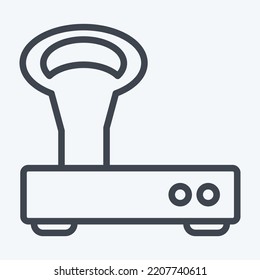 Icon Vintage Scale. suitable for education symbol. line style. simple design editable. design template vector. simple illustration