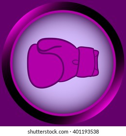 Icon violet boxing glove