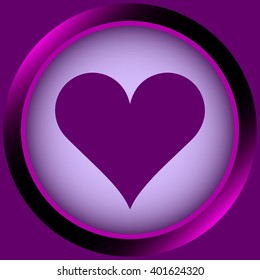 Icon with violet heart