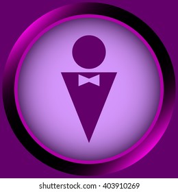 Icon violet man sign